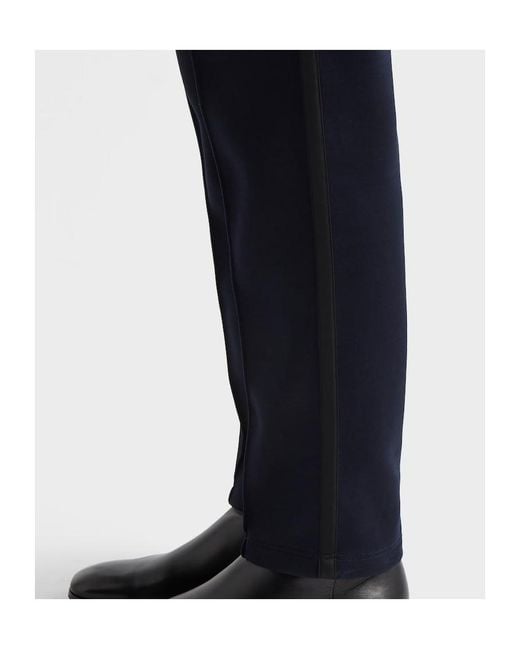 Prada Blue Cotton Fleece Pants With Re-Nylon Details for men