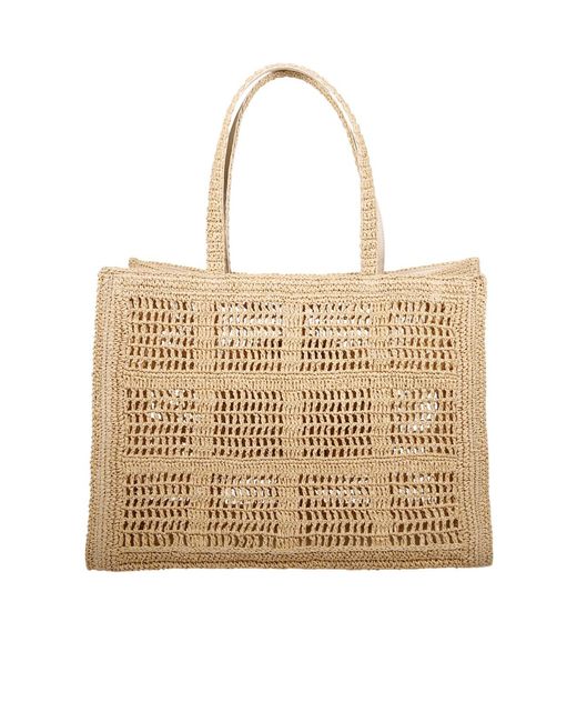 Tory Burch Natural Ella Crochet Large Tote Bag