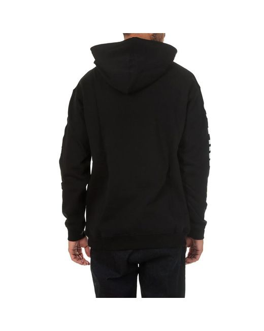 MSGM Black Printed Hooded Hoodie for men