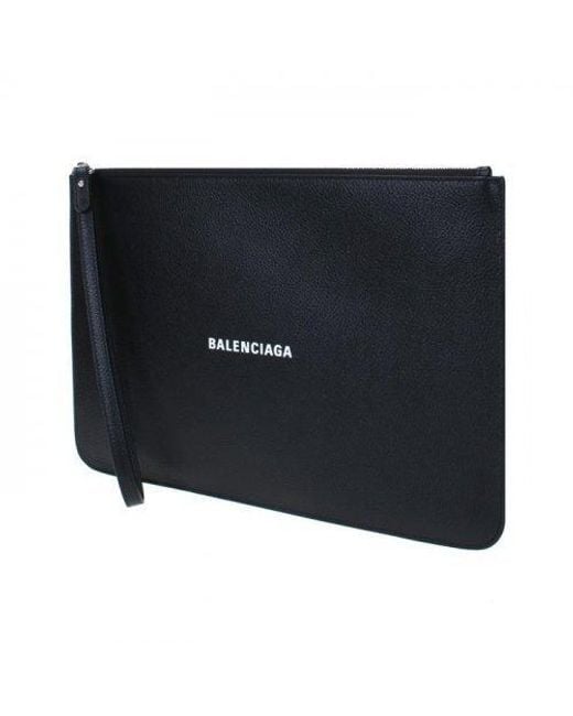 Balenciaga Blue Logo Printed Zipped Pouch for men