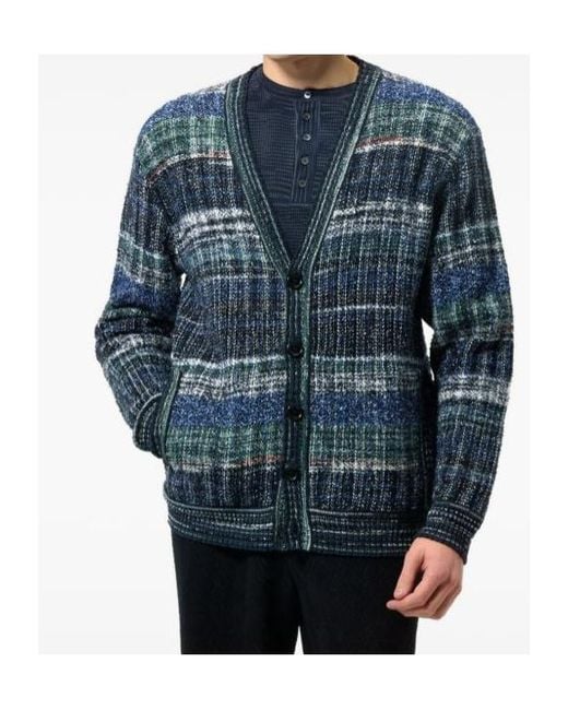 Missoni Blue V-Neck Cardigan for men