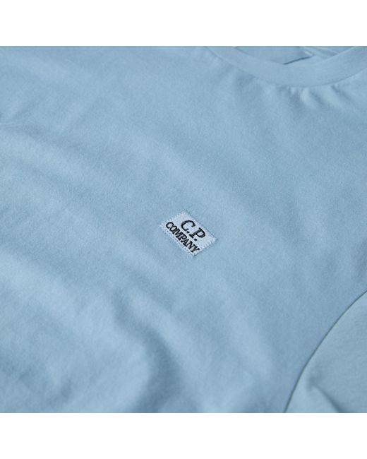 C P Company Blue Logo Crew-Neck T-Shirt for men