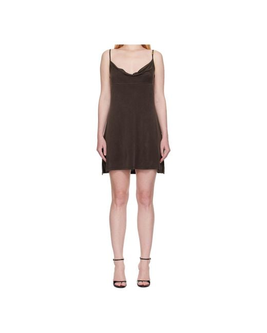 Versace Jeans Brown Suspender Dress