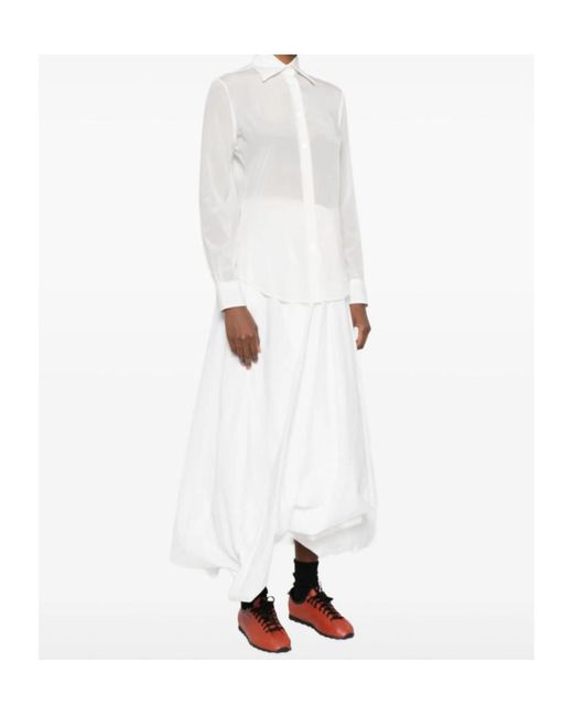 Mazzarelli White Button-Down Long-Sleeved Shirt