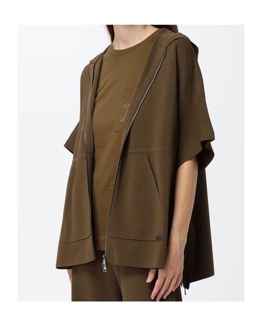 Max Mara Green Loose Crêpe Cardigan