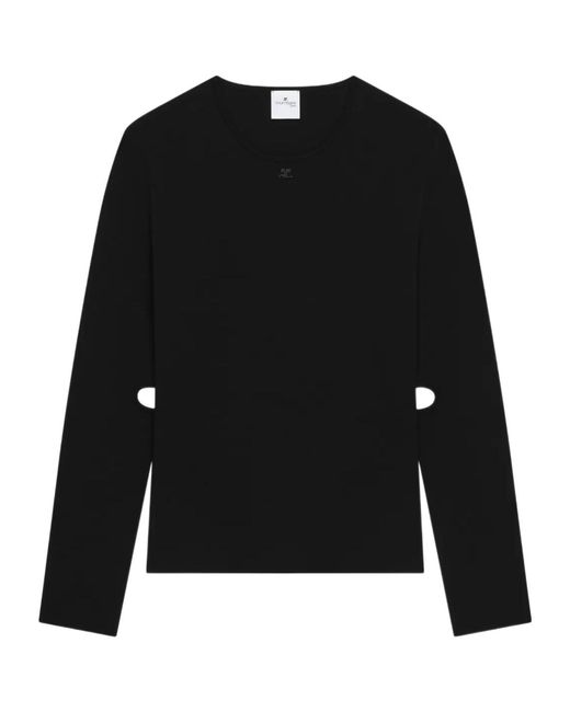 Courreges Black Cut-Out Jumper for men