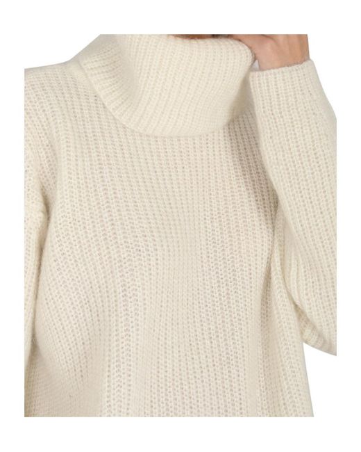 Boss White Boss Roll Neck Knitted Jumper