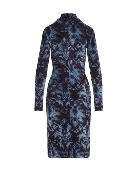 Etro Blue Paisley Printed Midi Dress