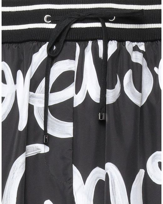 Dolce & Gabbana Black Drawstring Casual Pants
