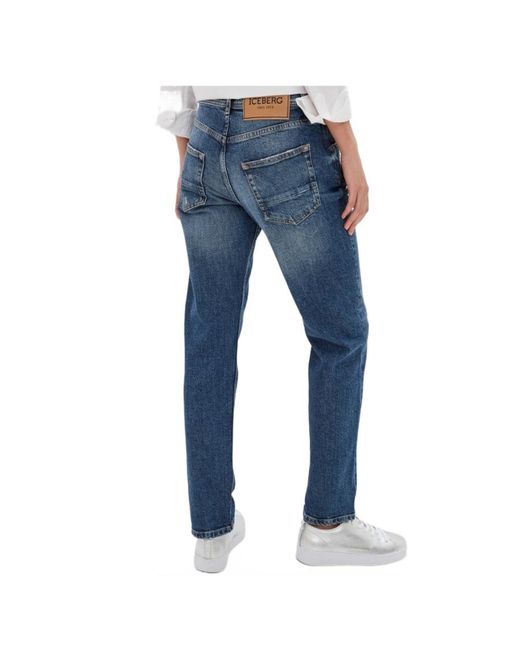 Iceberg Blue Tapered Jeans
