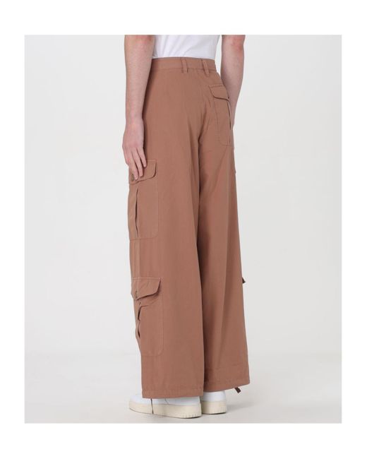 Emporio Armani Brown Straight-Leg Cotton Cargo Trousers for men