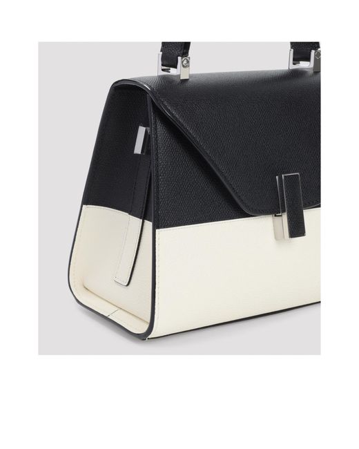Valextra Black Iside Mini Top Handle Bag