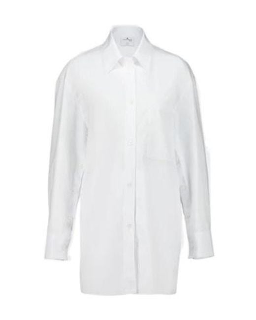 Courreges White Button-Up Mini Dress