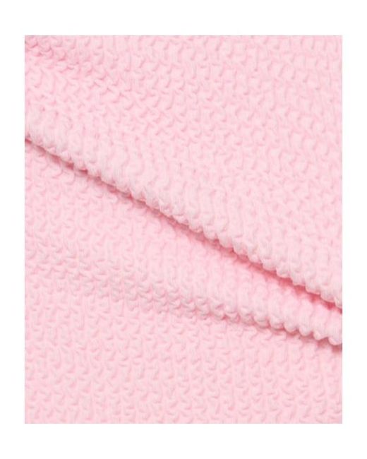 Reina Olga Pink Zipper Detail One-Piece Swimsuit