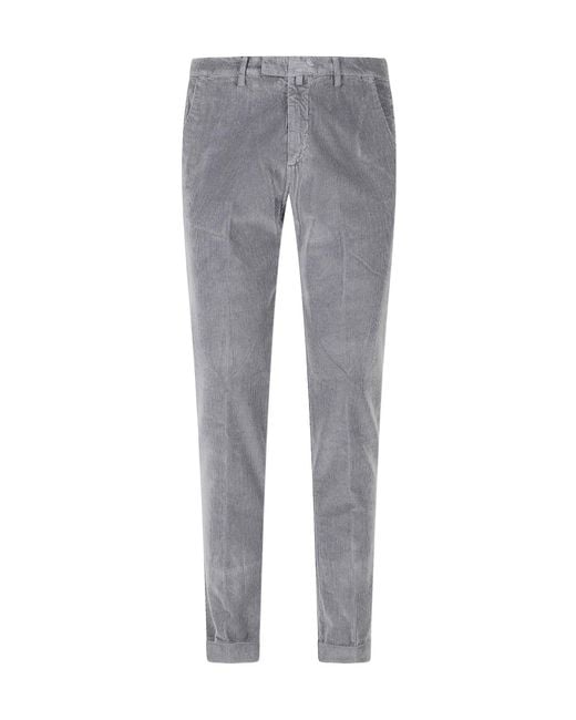 Briglia 1949 Gray Casual Trousers With Belt Loops for men