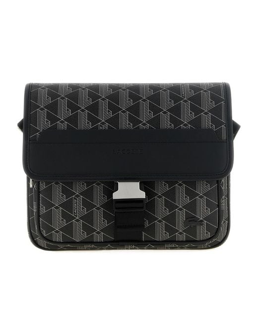 Lacoste Black The Blend Large Messenger Bag for men