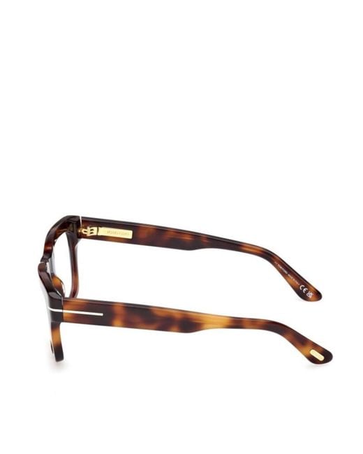 Tom Ford White Eyewear Rectangle Frame Glasses for men