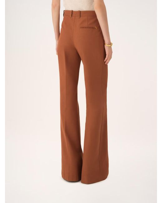 Chloé Brown Chloé High-Waisted Flared Tailored Trousers