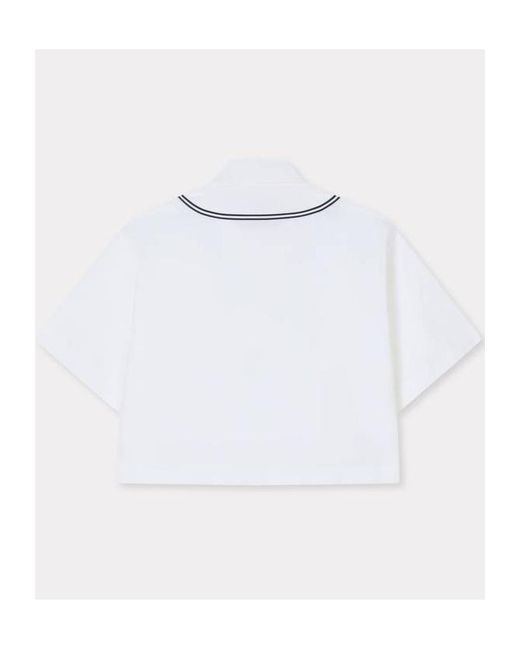 KENZO Blue Boke Flower 2.0 Baseball Short Sleeve Shirt