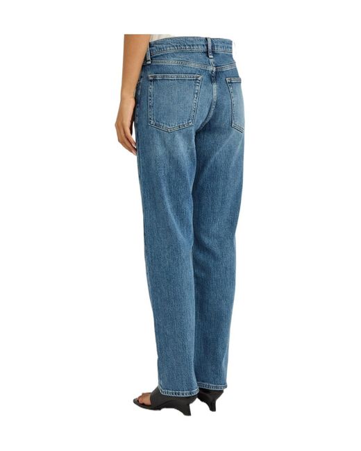 Rag & Bone Blue Harlow Ankle Straight-Leg Jeans