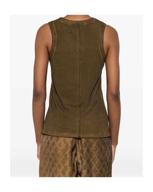 Uma Wang Green Viscose Tank Top