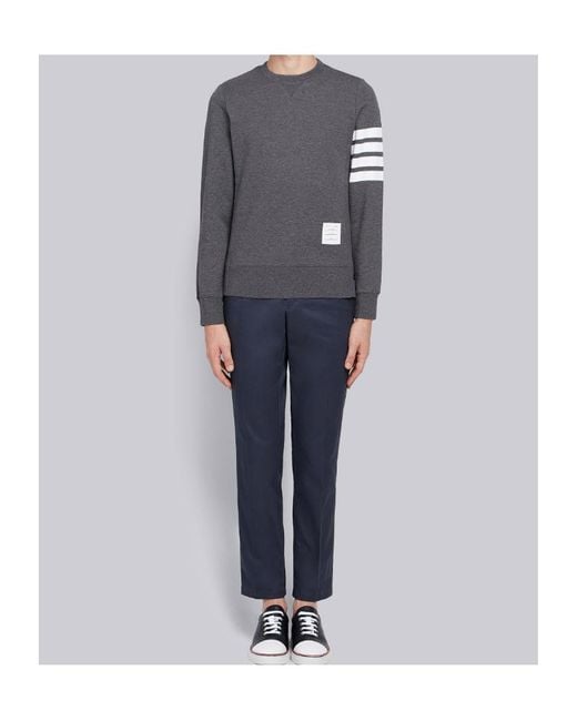 Thom Browne Gray Classic Loopback 4-Bar Sweatshirt for men