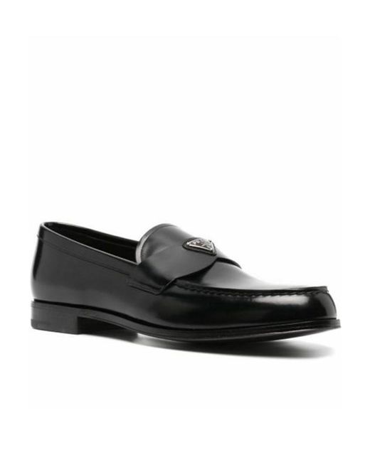 Prada Black Logo Loafers for men