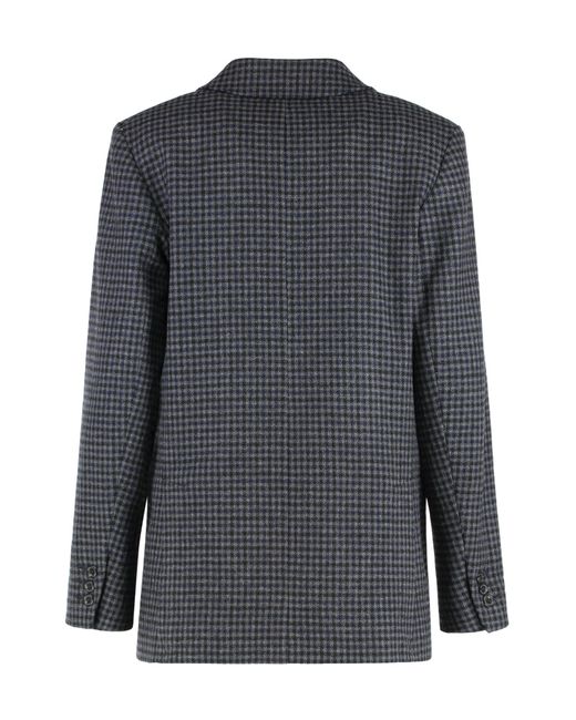 A.P.C. Gray Lucy Double-Breasted Jacket