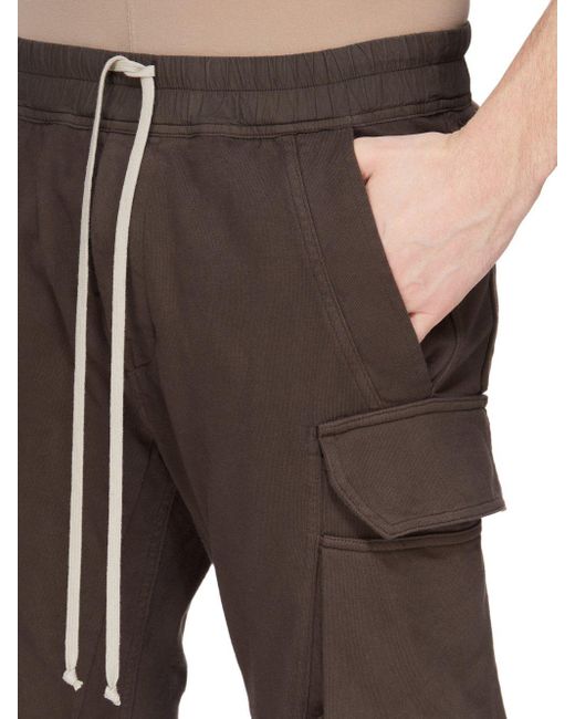 Rick Owens Brown Mastodon-Cut Drawstring Cargo Pants for men