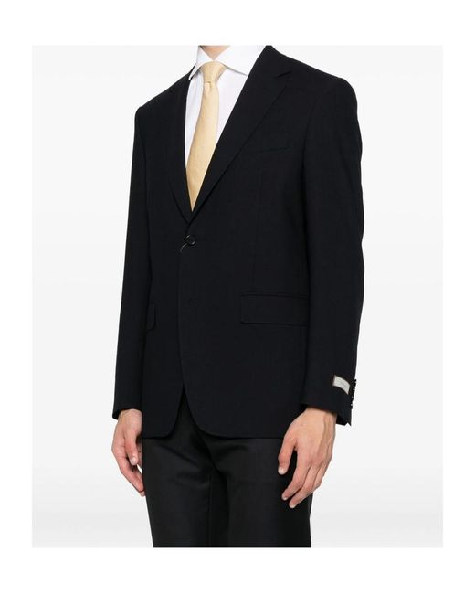 Canali Black Button Blazer for men