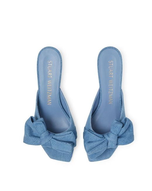 Stuart Weitzman Blue Logo High-Heeled Sandals