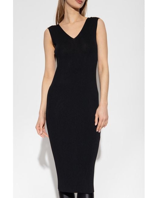 Moncler Blue Knitted Midi Dress