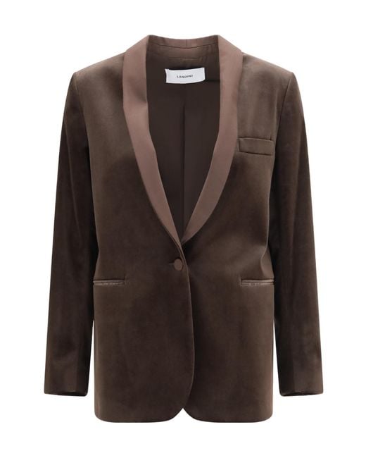 Lardini Brown Single-Breasted Blazer