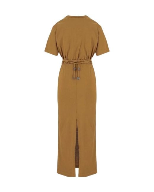 Pinko Natural Cut-Out Waist Maxi Dress