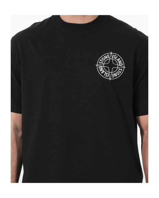 Stone Island Black Crew Neck T-Shirt for men