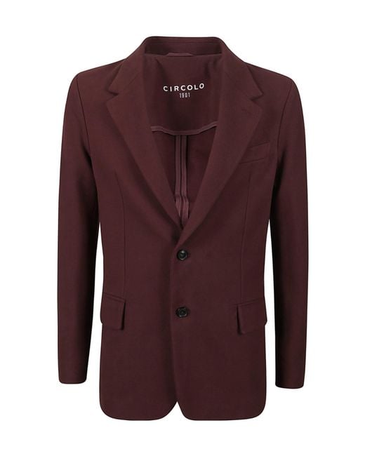 Circolo 1901 Purple Unlined Two-Button Jacket for men