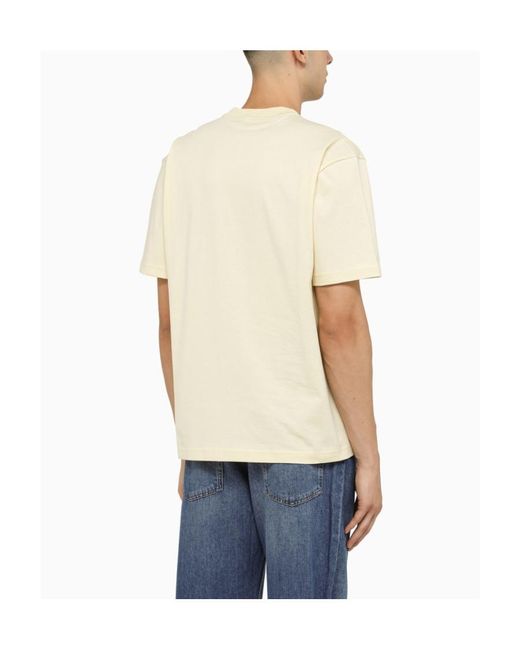 Sunnei White Short-Sleeved Cotton T-Shirt for men