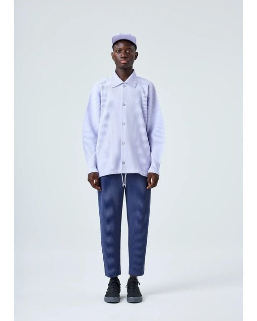 Homme Plissé Issey Miyake Blue Homme Plissé Issey Miyake Pleated Tapered Pants for men