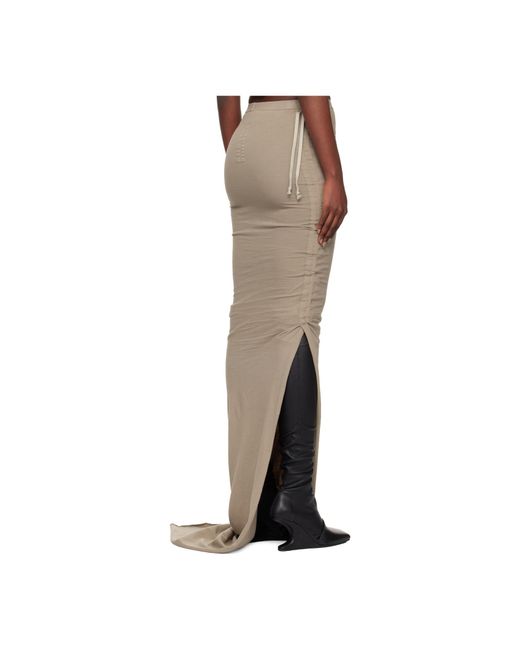 Rick Owens Natural Concordians Soft Edfu Skirt