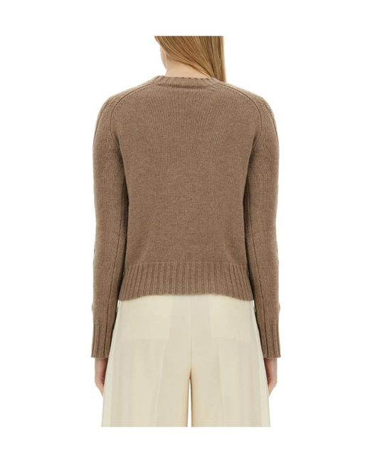 Max Mara Brown Round Neck Sweater
