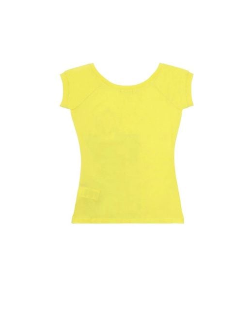 Iceberg Yellow T-Shirt With Round Neck And Short Sleeves