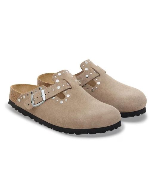 Birkenstock Brown Boston Rivet Clogs