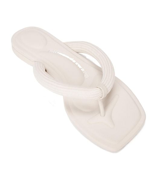 Alexander Wang White Logo-Print Flip-Flops