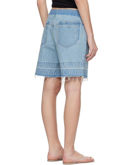 Christopher Esber Blue Deconstruct Denim Shorts
