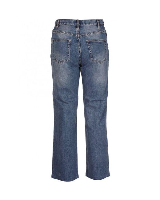 A.P.C. Blue Cropped Sailor Jeans