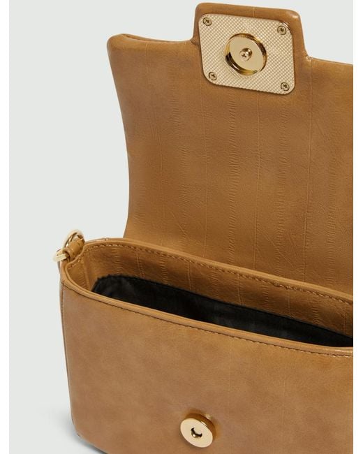 Marella Brown Small Reptile-Print Le Muse Bag