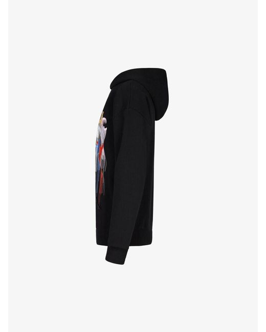 Givenchy Black Embroidered Logo Hooded Sweatshirt