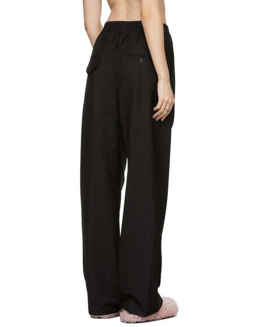 we11done Black Wide-Leg Trousers for men