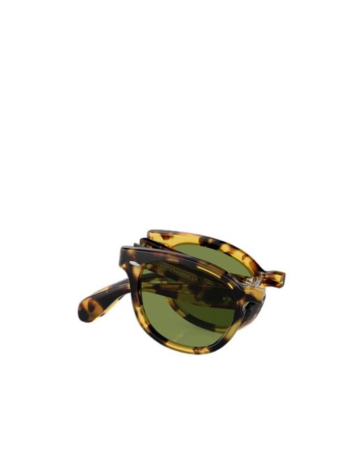 Oliver Peoples Green Tortoiseshell-Frame Design Sunglasses for men