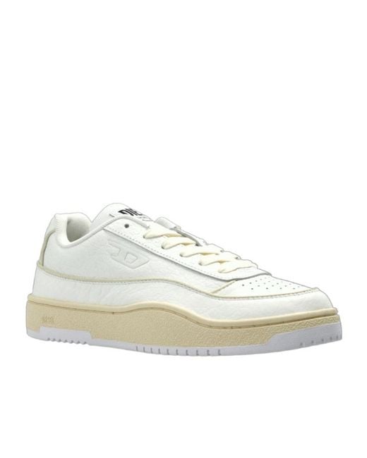 DIESEL White S-Tracker-D Low Sneakers